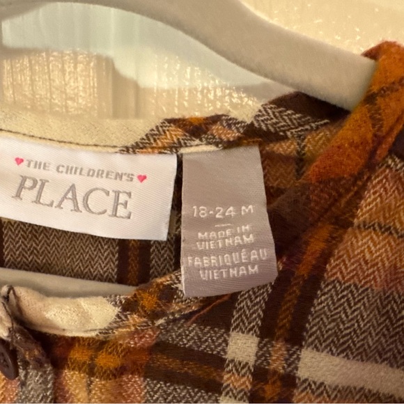 The Children’s Place Long Sleeve Plaid Dress / 18-24 months - Picture 5 of 5